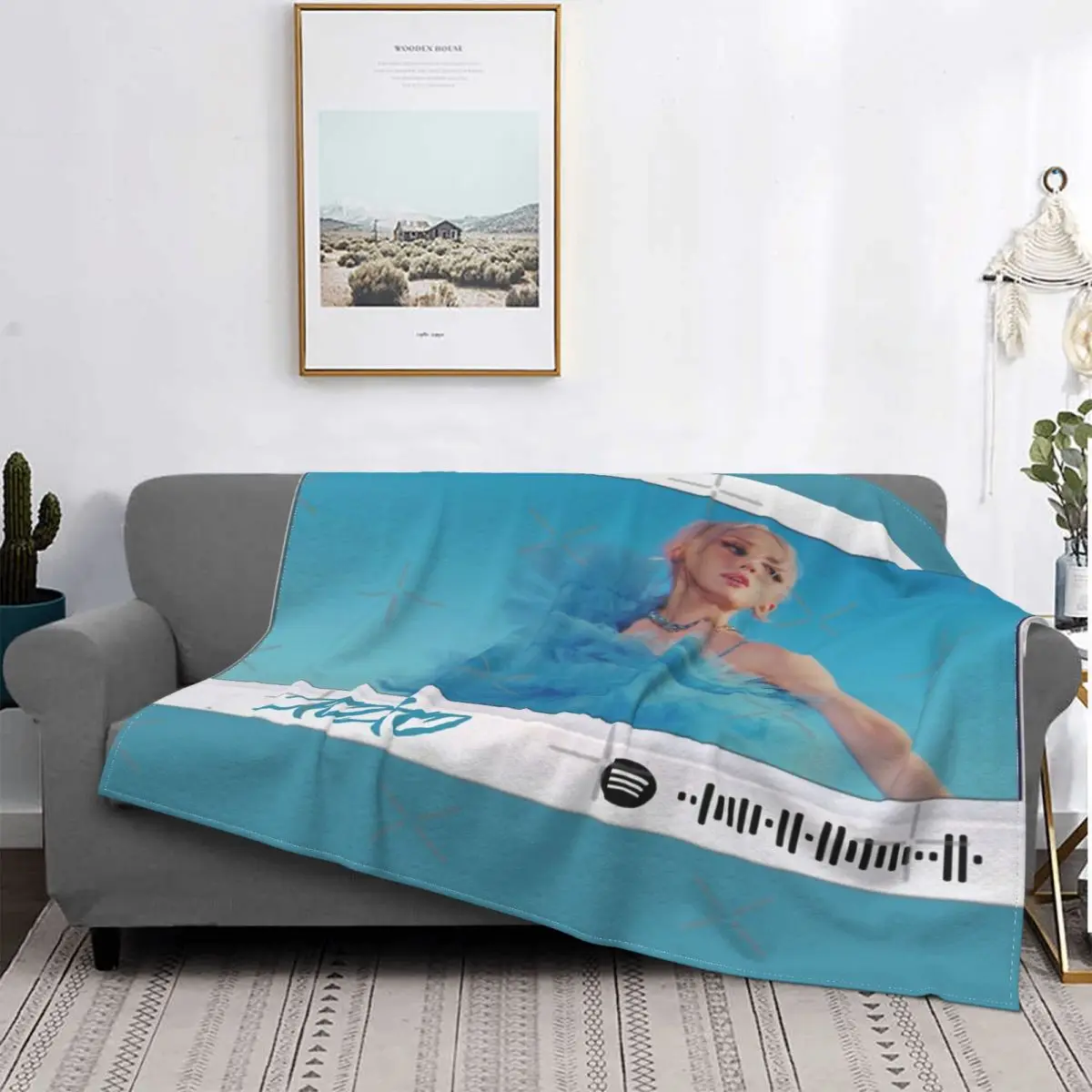 

Somi-xoxo Spotify Polaroid 1 manta, colcha para cama a cuadros, funda para sofá, manta térmica para niños
