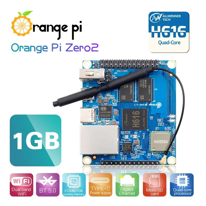 Фото AvaCore Orange Pi Zero 2 1 ГБ + черный корпус, чип Allwinner H616, поддержка Bluetooth и Wi-Fi, работает под управлением Android 10, Ubuntu, Debian OS, одноплатный компьютер №2