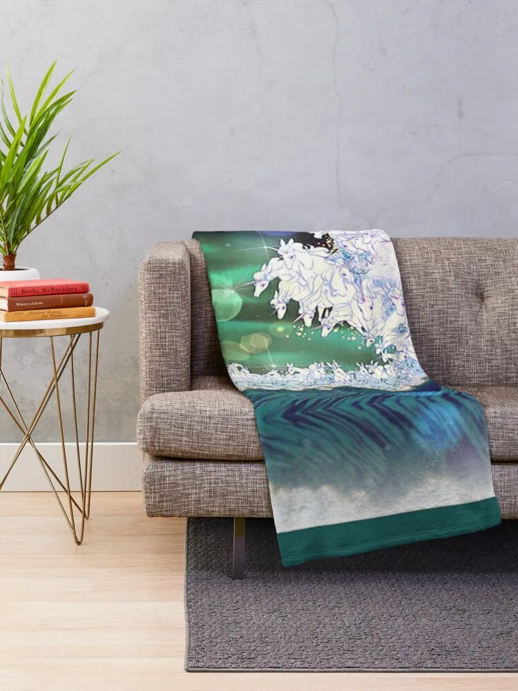 Одеяло Seafoam и Unicorns одеяло свободные покрывала манга одеяла