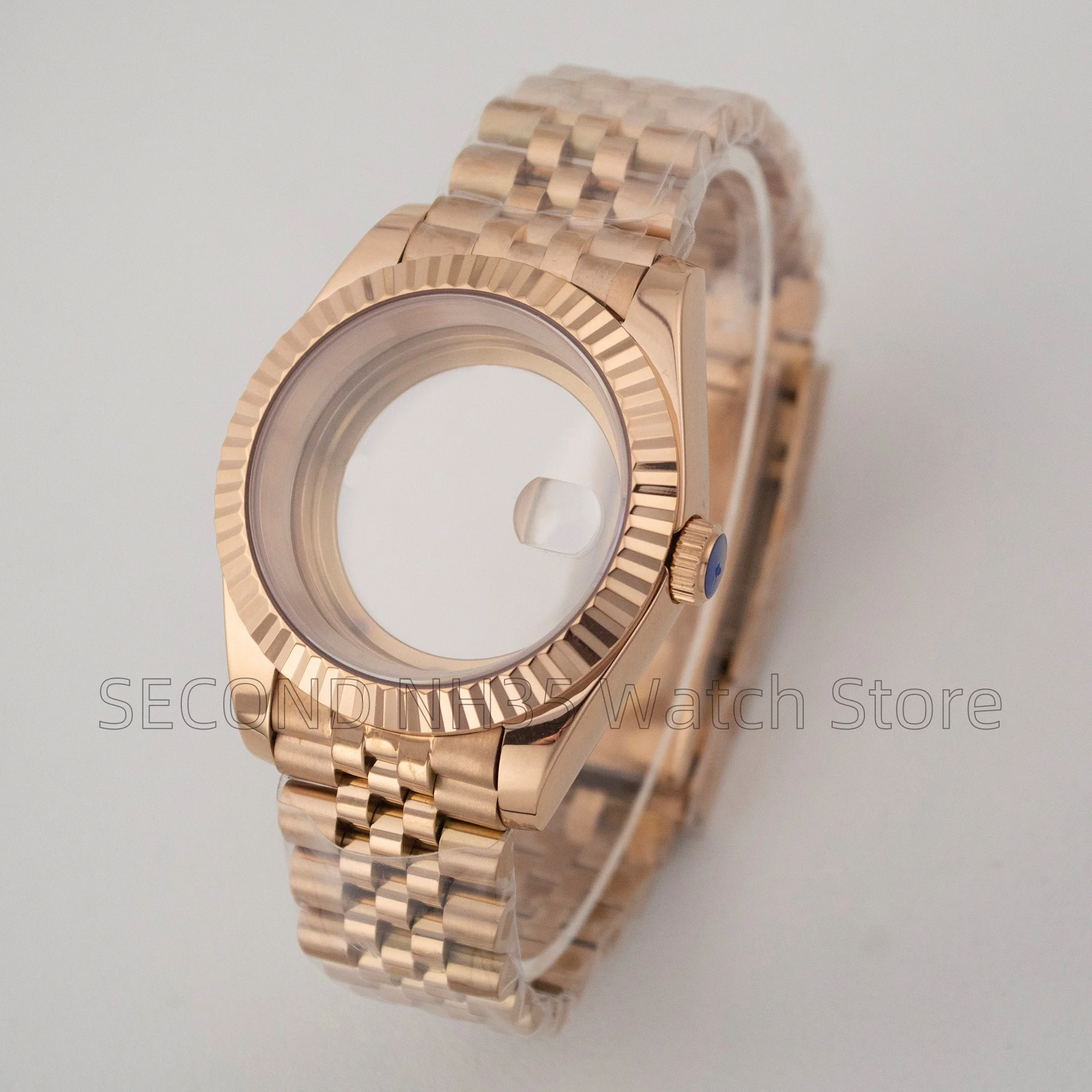 Фото Корпус из розового золота для Datejust 36 мм/39 мм, стальной браслет Jubilee/Oyster, водонепроницаемый, подходит для автоматических механизмов NH34, NH35, NH36. №2