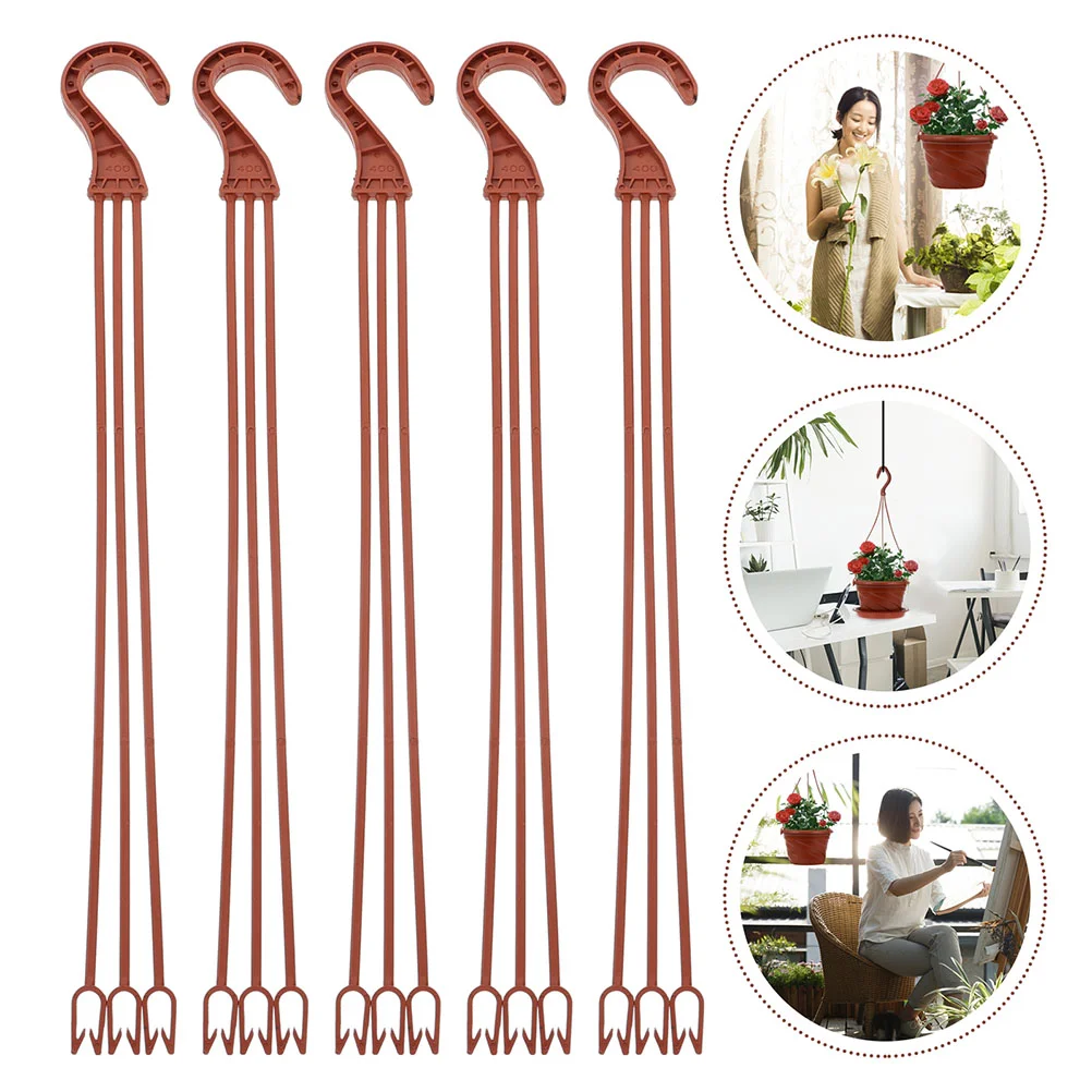 

25 Pcs Pot Plants Indoor Basket Hook Plastic Hook Plastic Planter Chain Plastic Planter Hanger Flower Basket Hanger