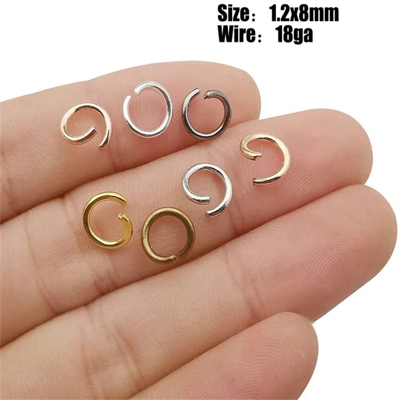200pcs Iron Round Jump Ring Connector Pendant Bracelet Necklace Earring Making Supplies DIY Handmade Jewelry Accessories Finding - купить по