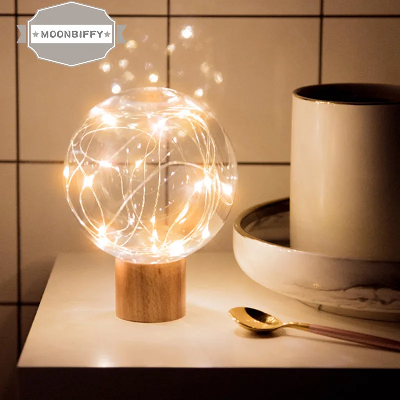 

Светодиодный ночсветильник со звездами, декоративная настольная лампа, прикроватная лампа для спальни, романтический яркий стиль