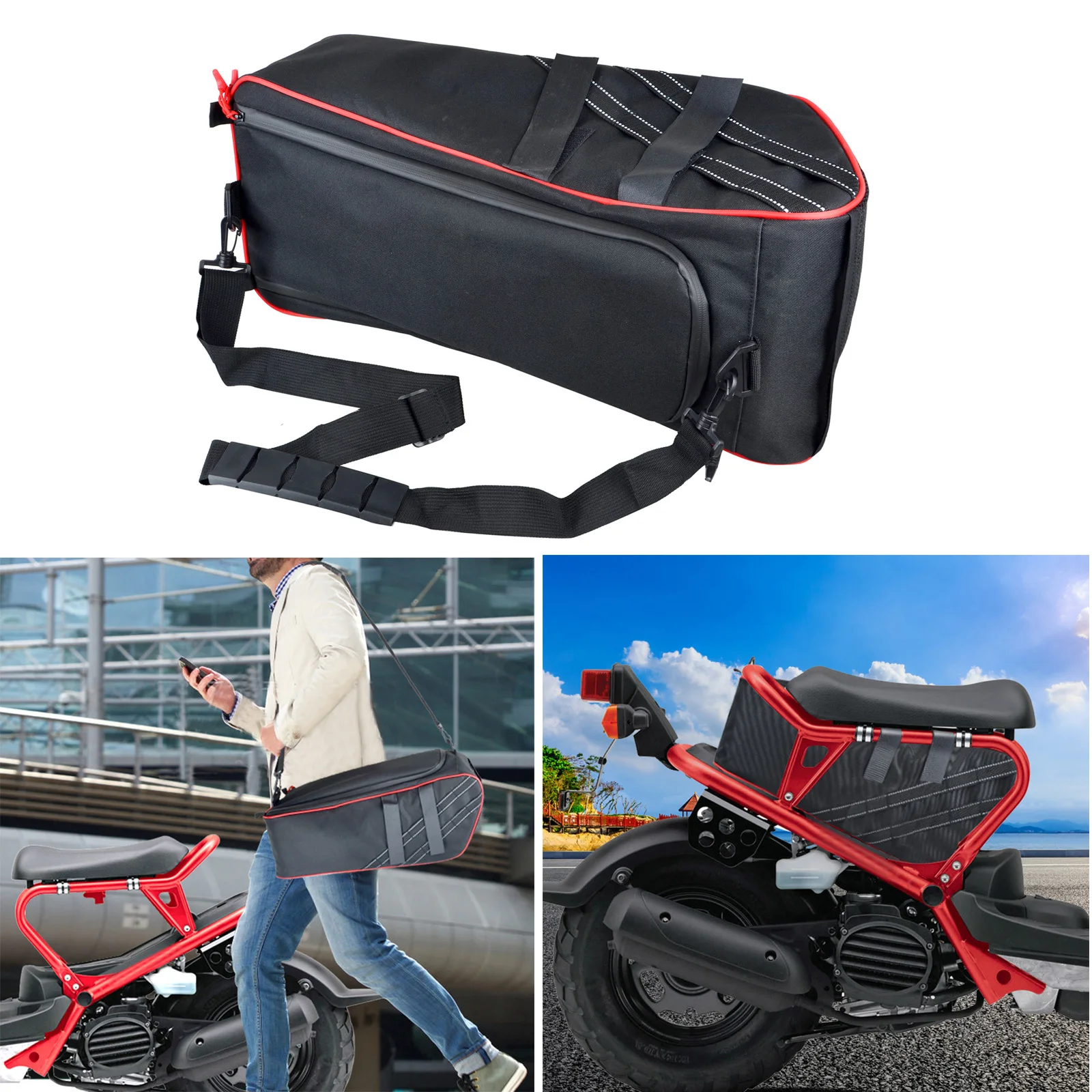 For Honda Ruckus Zoomer 2010 - 2019 Bag Under Seat Cargo Luggage Storage Bag Motorcycle Rear Back Seat Bags Waterproof Backpack