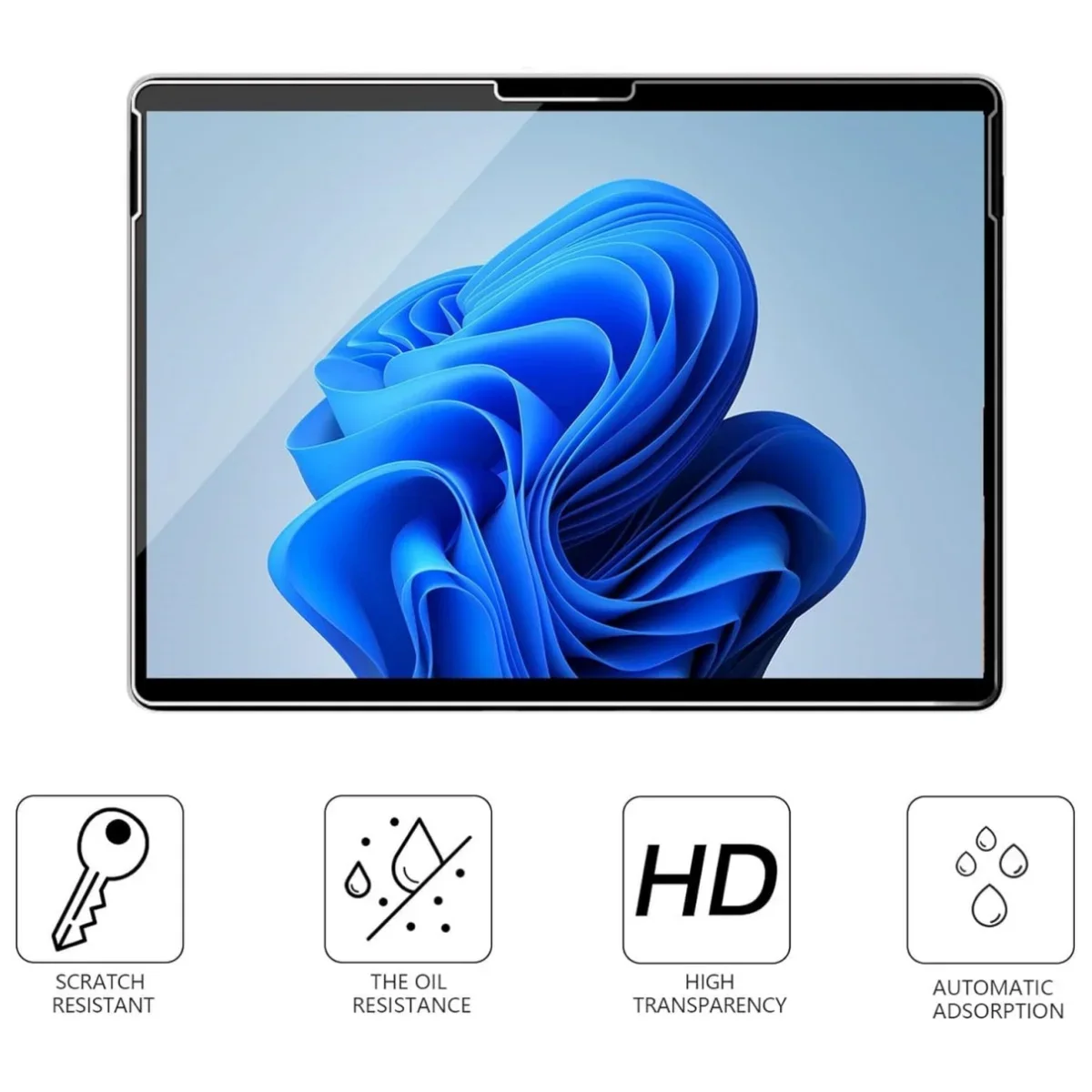 Фото Набор из 3 защитных пленок из закаленного стекла для Microsoft Surface Pro 12 дюймов 2025 года, защита экрана 9H от царапин, модели 2109, 2110 №4