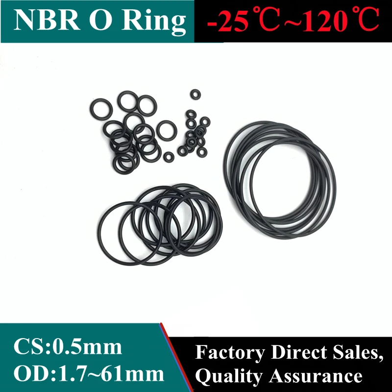 

Черное уплотнительное кольцо, прокладка cs0, 5 мм OD 1,7 ~ 61 мм NBR, автомобильный Нитриловый каучук круглого типа, антикоррозийная масляная уплотнительная шайба, 50 шт.