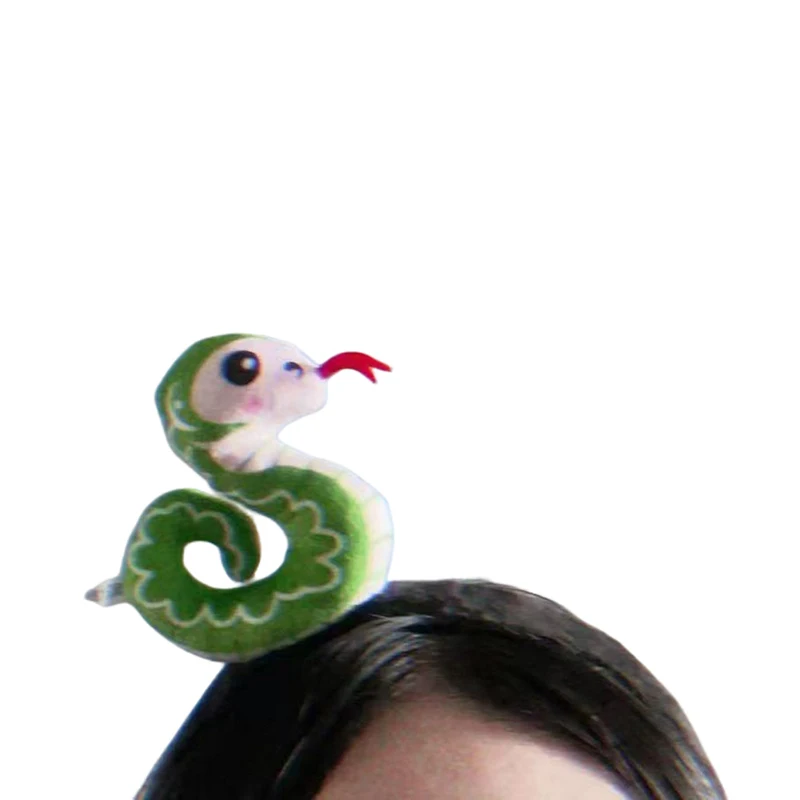 Милый китайский стиль обруч для волос в виде змеиного года головной убор со