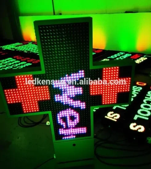 Фото Светодиодный водонепроницаемый дисплей P10 для аптек, RGB-вывеска для аптек №3