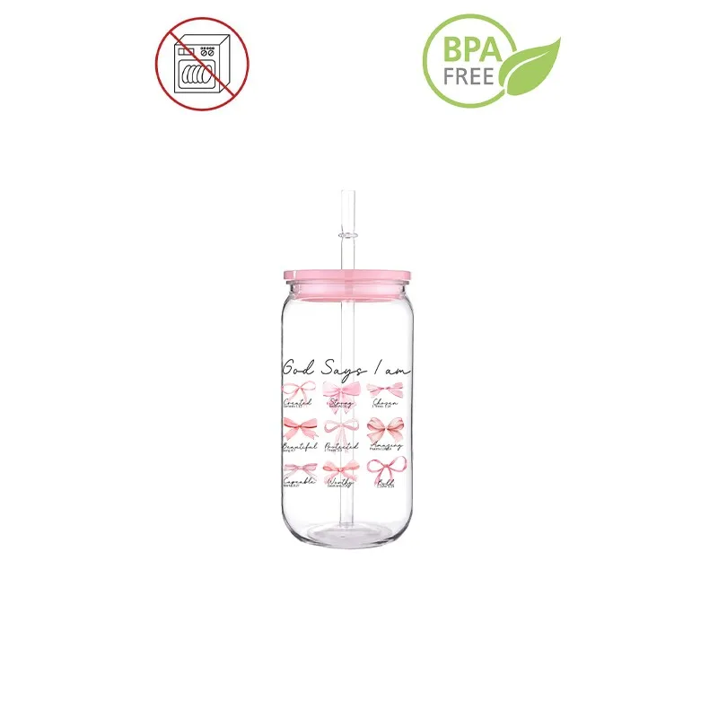 Христос Bowknot 3D Печатная на заказ пластиковая соломенная чашка из ПЭТ