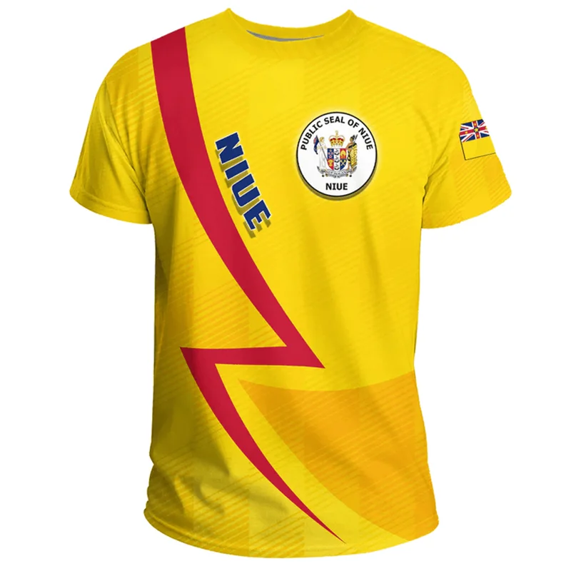 Футболка Niue с национальным флагом и 3d принтом для мужчин новая модная футболка