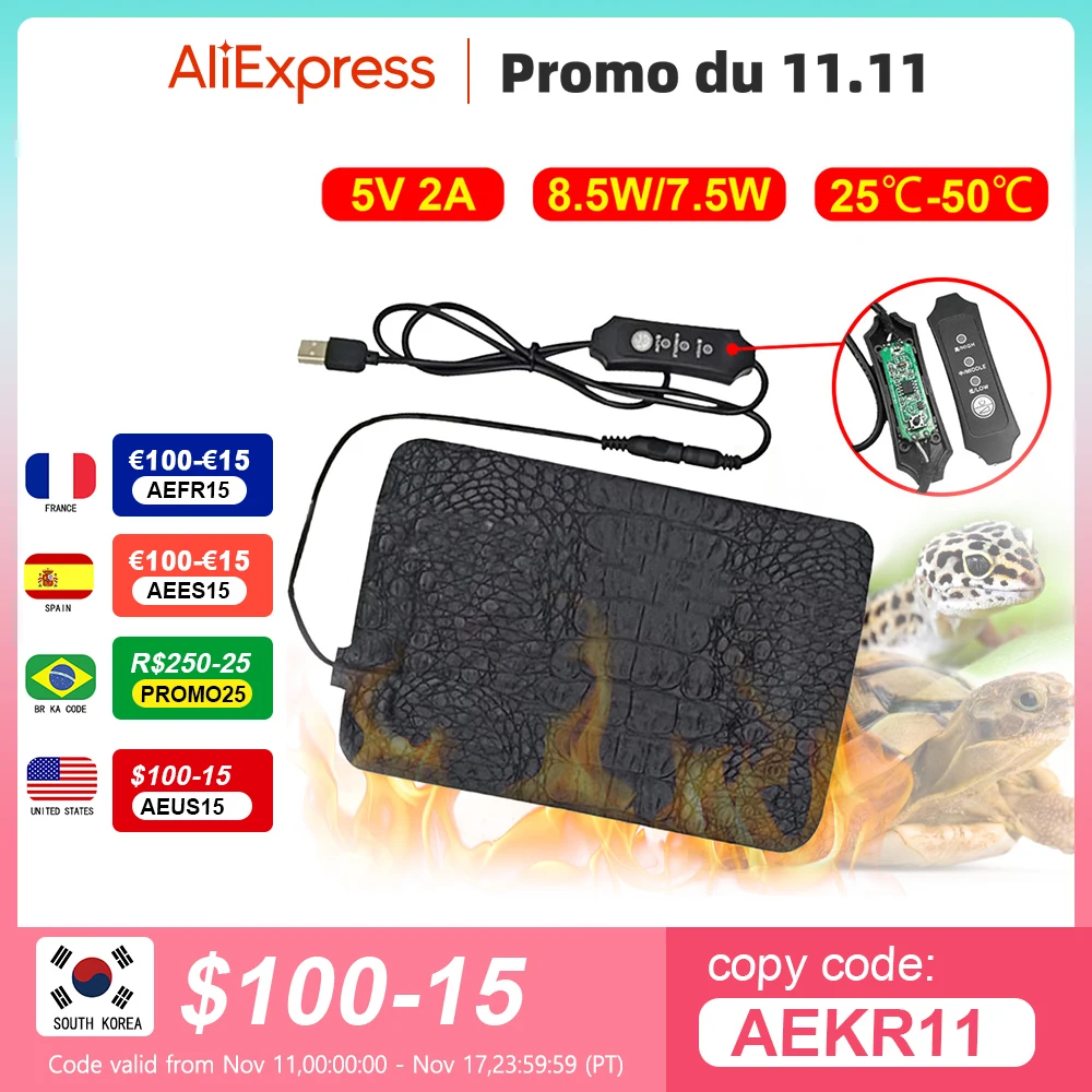 

Электрическое одеяло с подогревом для домашних животных, USB-зарядка, 3 режима, контроллер температуры