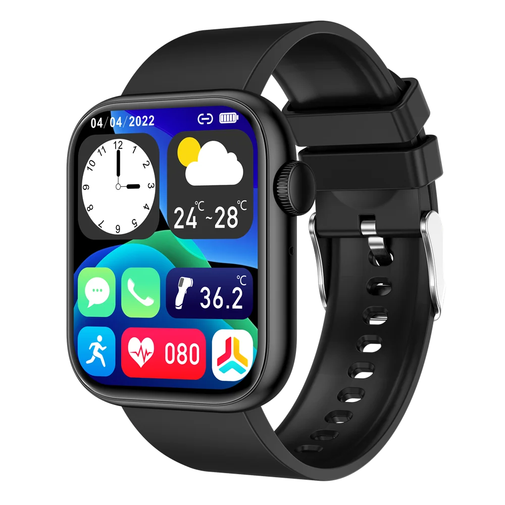 

QX7 New Smart Watch 1.85 Inch Large Screen Bluetooth Call Temperature Sensing Heart Rate Blood Oxygen Saturation Monitoring