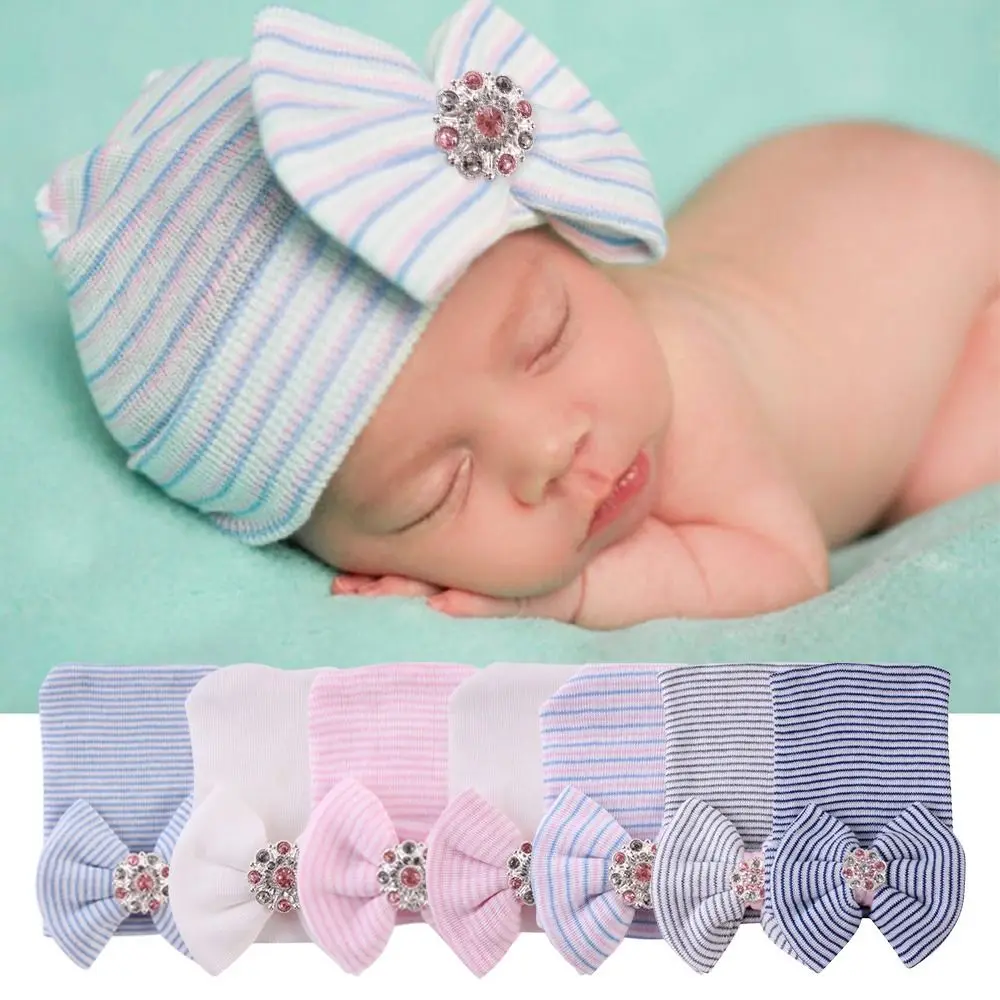 

Hair Accessories Turban Soft Lovely Bowknot Headwear Elastic Cap Baby Soft Hat Baby Headband