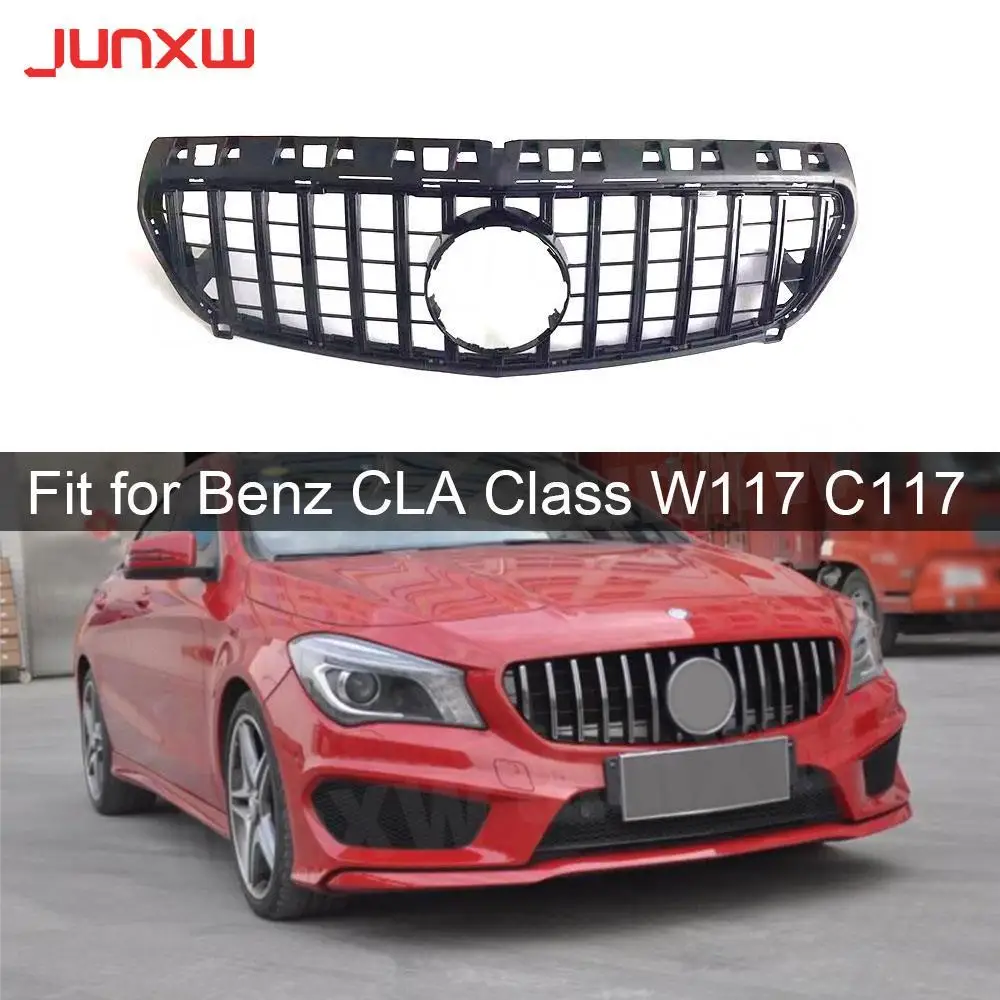 

ABS 3 Styles Front Grille Cover For Mercedes Benz CLA Class W117 C117 CLA200 220 CLA260 2013-2018 Bumper Racing Grill Mesh Frame