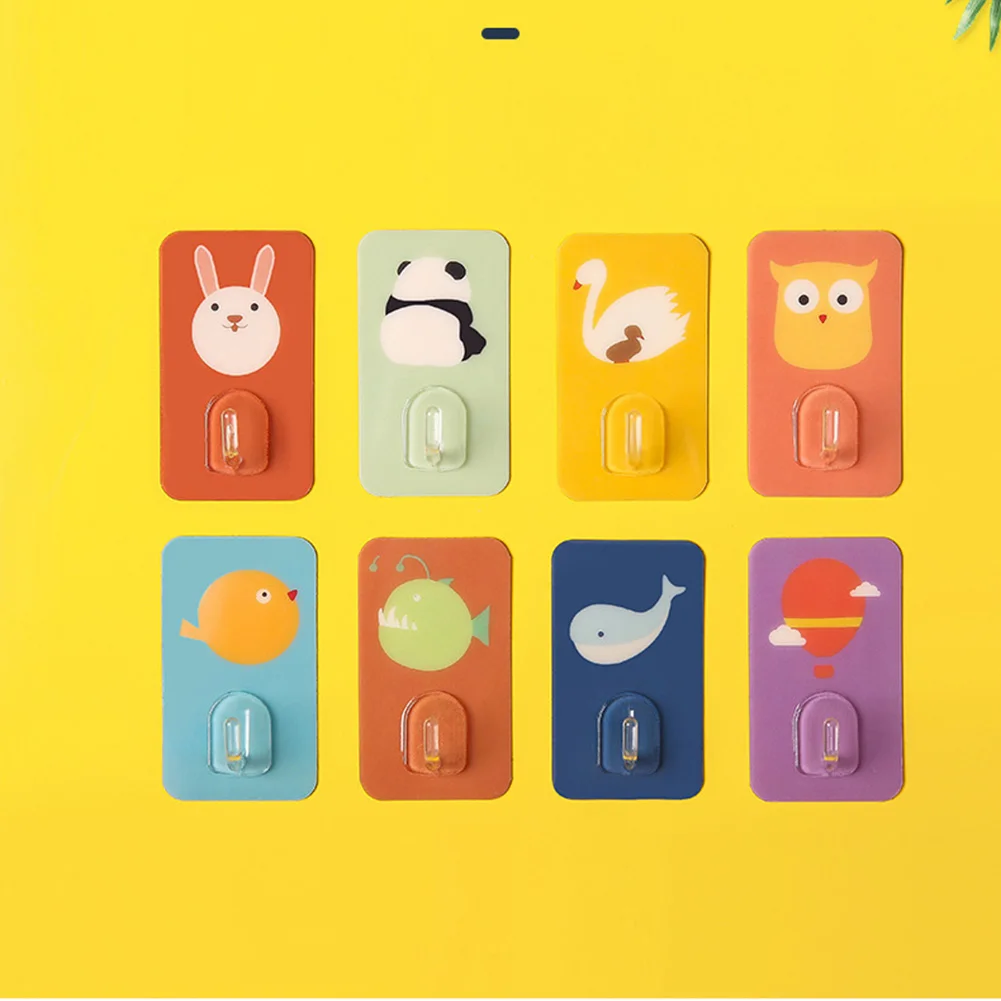 

1 шт. креативный симпатичный крючок из ПВХ, мультяшное животное, водонепроницаемый Не оставляющий следов дырокол, прочный клей, товары для д...