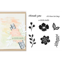 flower plant dies or clear stamps diy scrapbooking silicone seal diy embossing decoration album card crafts stamps