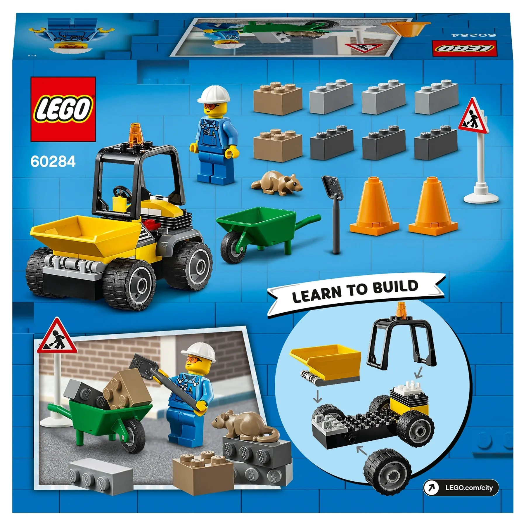 Конструктор LEGO City Great Vehicles 60284 Автомобиль для дорожных работ | Игрушки и хобби
