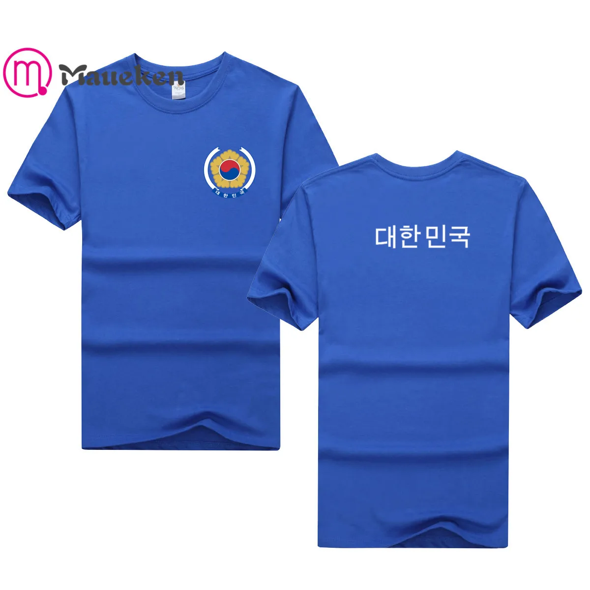 Футболка с национальным гербом Южной Кореи для мужчин и женщин 100% хлопок уличная