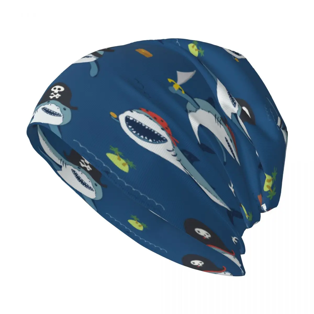 Unisex Casual Hat Funny Pirate Shark Sea Animal Cap Winter Warm Beanies Adult Hip Hop Bonnet Hat