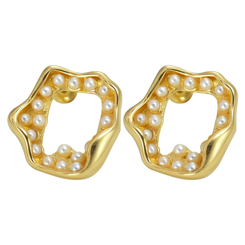 Серьги-гвоздики с жемчугом для женщин и девушек, ювелирные изделия для вечеринок, модные дизайнерские серьги-гвоздики для женщин, классические простые серьги