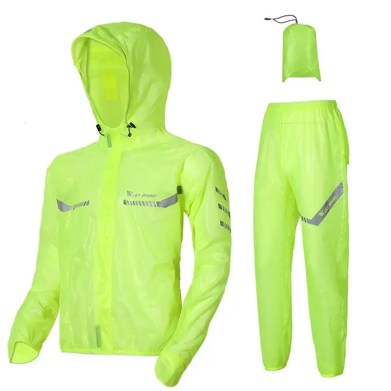 

Спортивный Плащ для улицы, велосипедный дождевик, костюм из 100 полиэстера, велосипедные куртки, легкая дышащая непромокаемая одежда