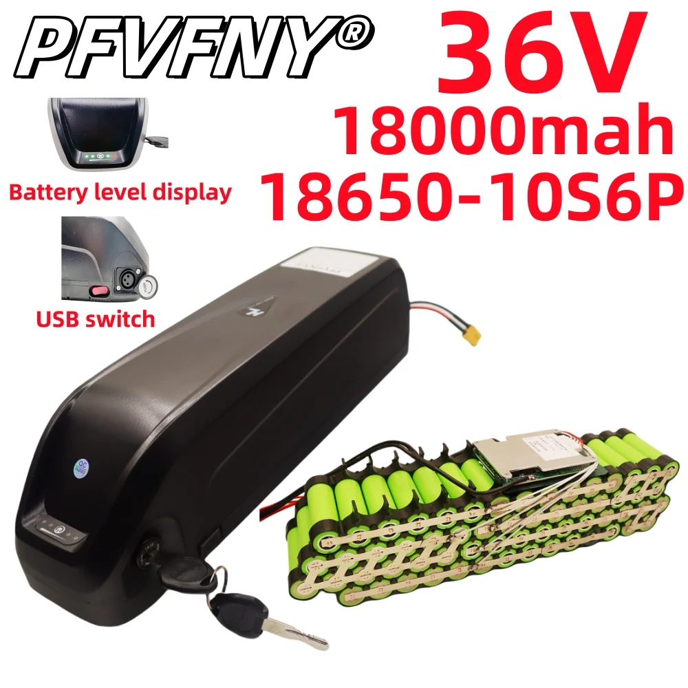 Airfreight полная емкость 18650 литиевая батарея Hailong 10S6P36V18000 мАч велосипед мопед