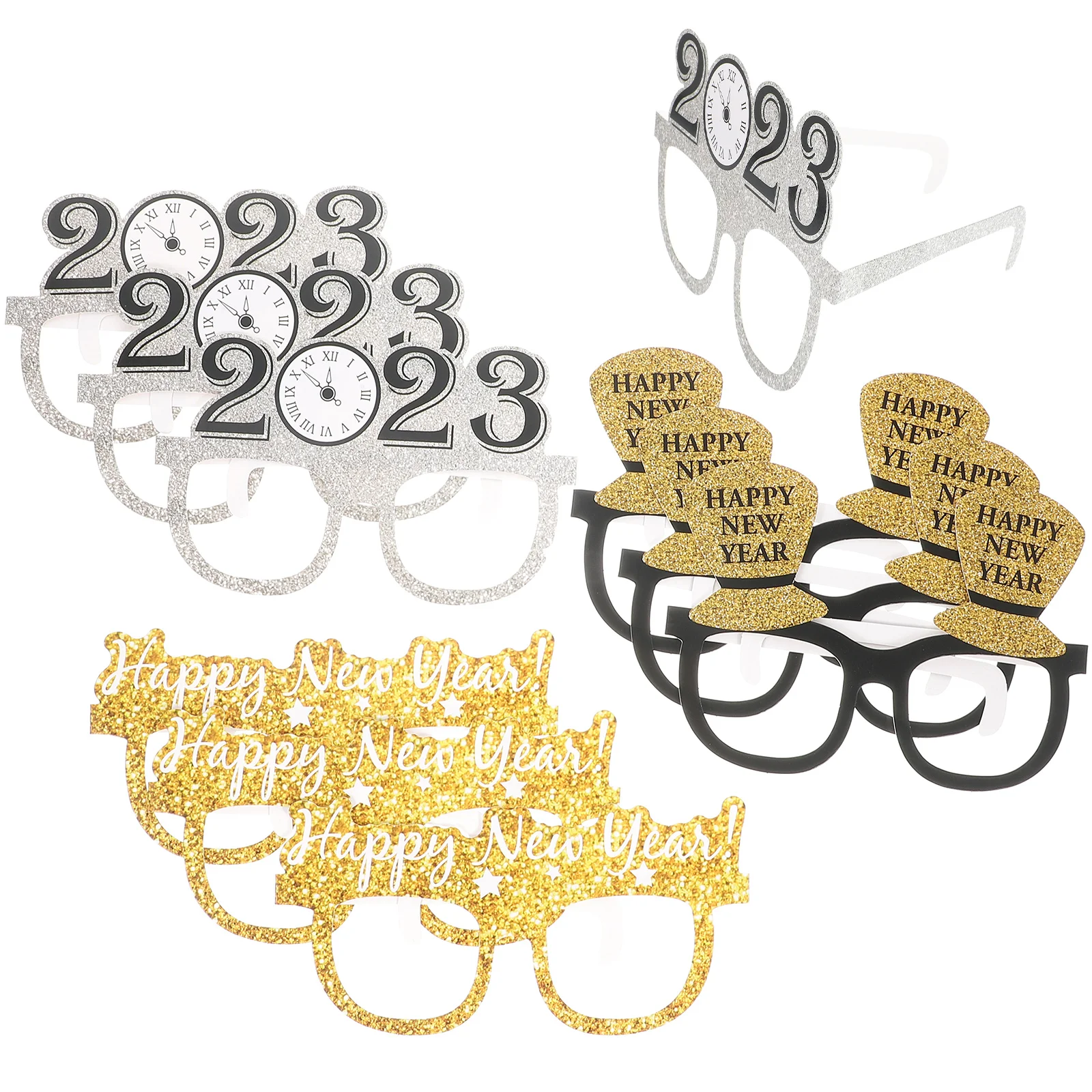 

New Party Eyeglasses Years Year Glasses Eyewear Sunglasses Eve Photo Frame Christmas Supplies Eyeglass Funny Props 2023Christmas