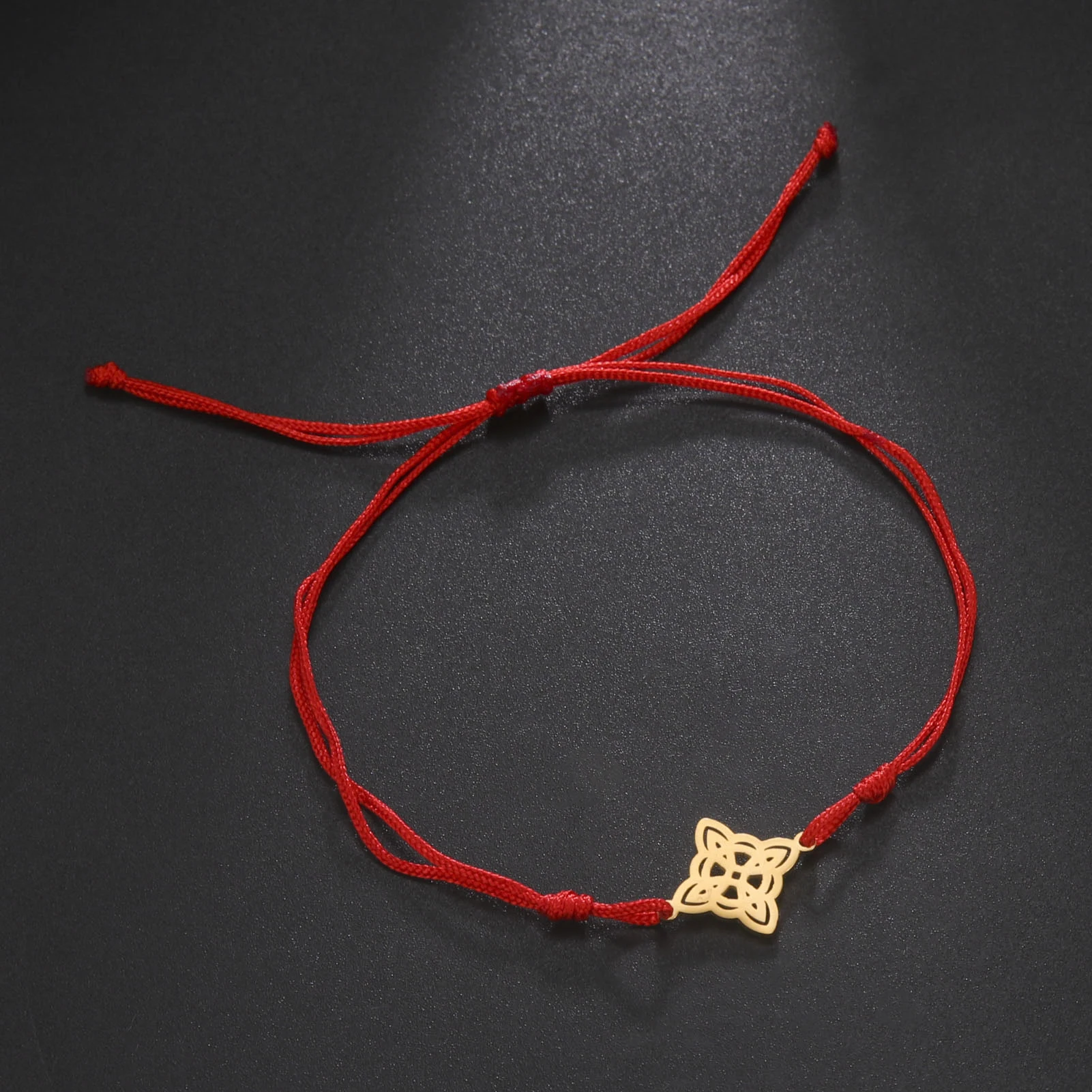 

EUEAVAN 10 pcs/lot Witch Knot Stainless Steel Charms Bracelet Women's Witchcraft Pendant Bracelets Vintage Amulet Jewelry Gifts