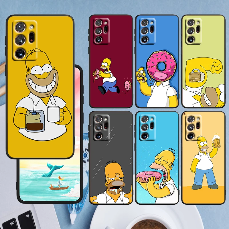 

Boy The Simpsons Family For Samsung Note 20 Ultra 10 Pro Lite 9 8 F52 F42 F22 M21 M60S M62 M31 M12 M32 Black TPU Phone Case