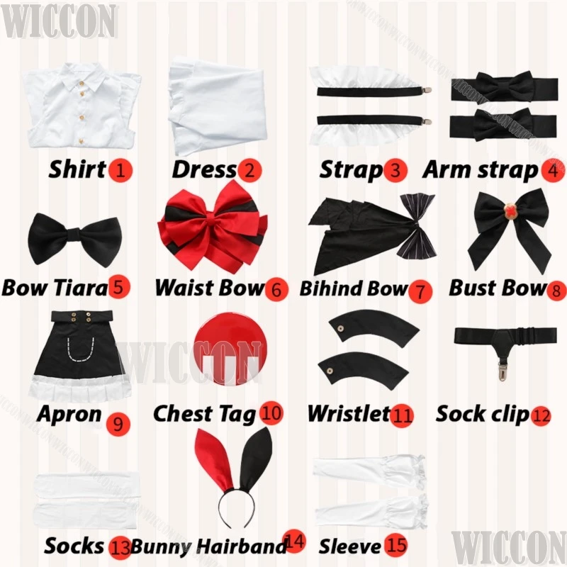 Theresa Apocalypse Game Honkai Impact 3 костюм для косплея белый парик платье горничной в стиле