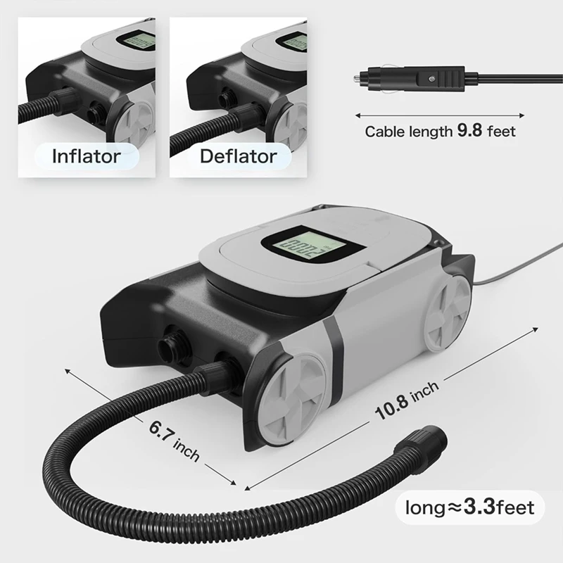 Насос LUDA для намотки SUP и лодок с двумя двигателями портативный электрический