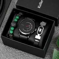 leather wrist watches for men fashion twelve constellations cancer bracelet set gift for boyfriend turntable quartz watch reloj