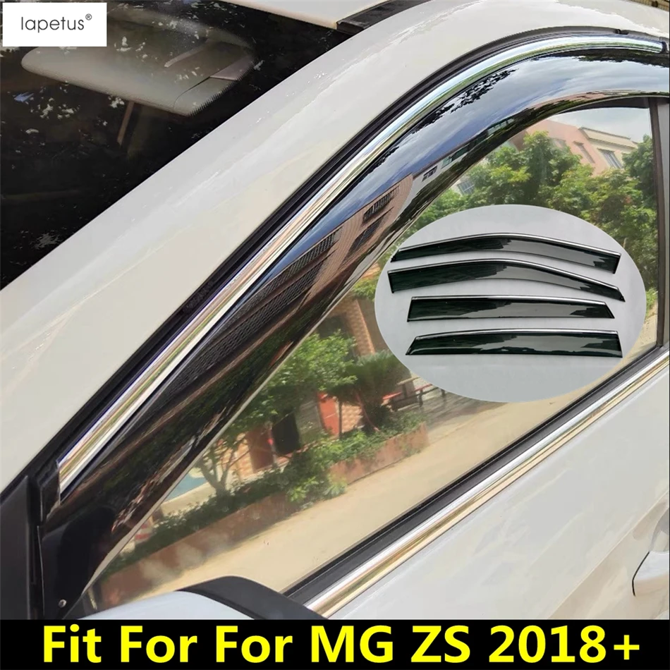 

4PCS Window Visor Vent Sun Shade Rain Wind Smoke Guard Deflector Awnings Shelters Cover Car Accessories For MG ZS 2018 - 2022