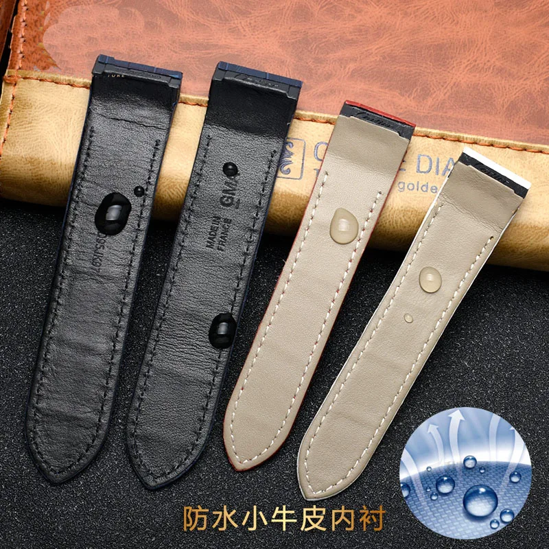 Leather watch strap suitable for cartier Santos Santos 100 men's and women's leather strap 20mm 23mm