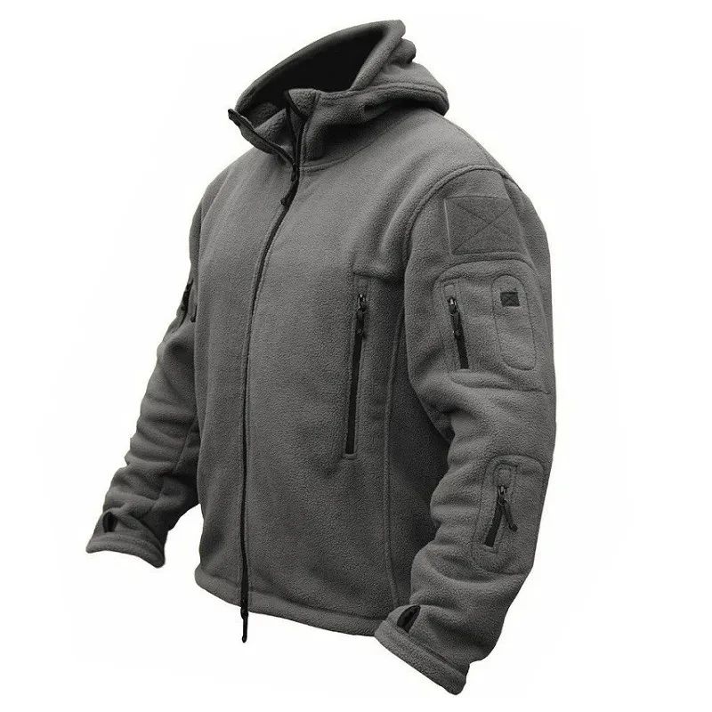 

Outdoor Men Winter Softshell Tactical Fleece Jacket Camping Hiking Thermal warm Hooded Army Clothes