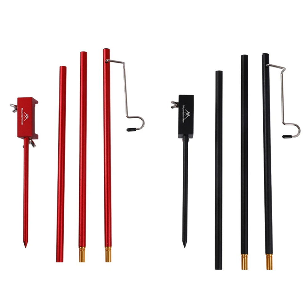 

Outdoor Camping Hiking Aluminum Alloy Foldable Lamp Post Pole Portable Fishing Hanging Light Fixing Stand Holder Lantern Stand