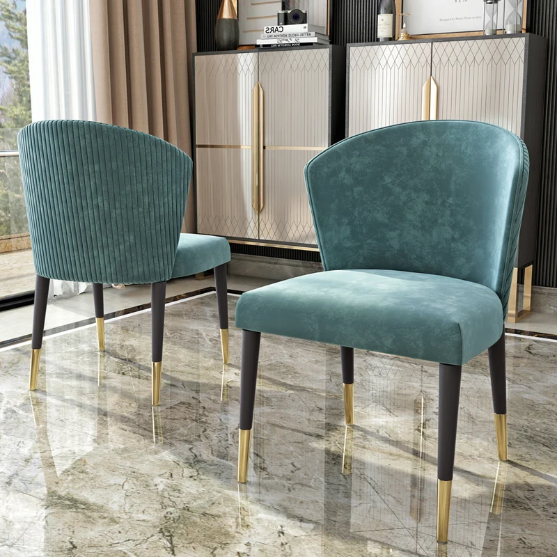 

Nordic Dining Table Chair Combination Leather Fabric Home Dining Hotel Backrest Designer Chair Bedroom Chair