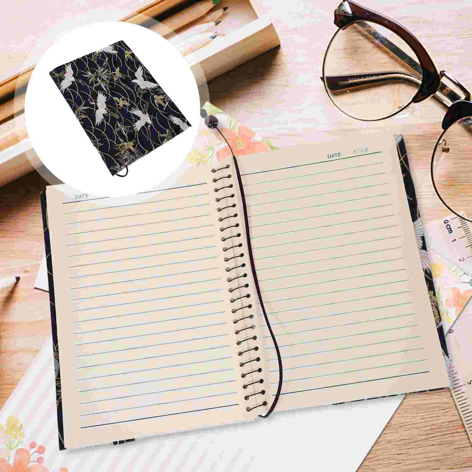 

Crane Cloth Slipcase Exquisite Book Cover Dustproof Adjustable Notepad Design Protector Sleeve