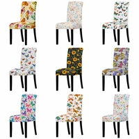 colorful butterfly print removable chair cover high back anti dirty chair protector home gaming chair office chair desk chair