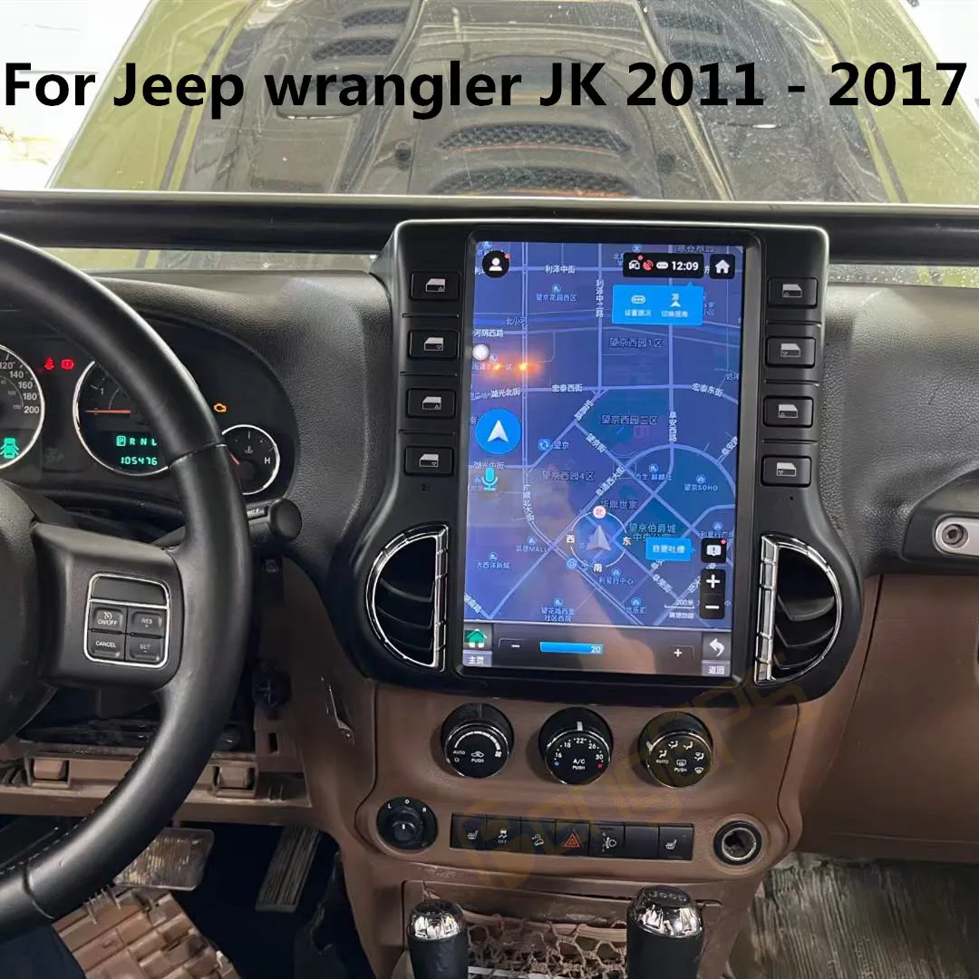 Per Jeep wrangler JK 2011 - 2017 Autoradio Android 2Din ricevitore Stereo Autoradio lettore multimediale GPS Navi schermo unità principale