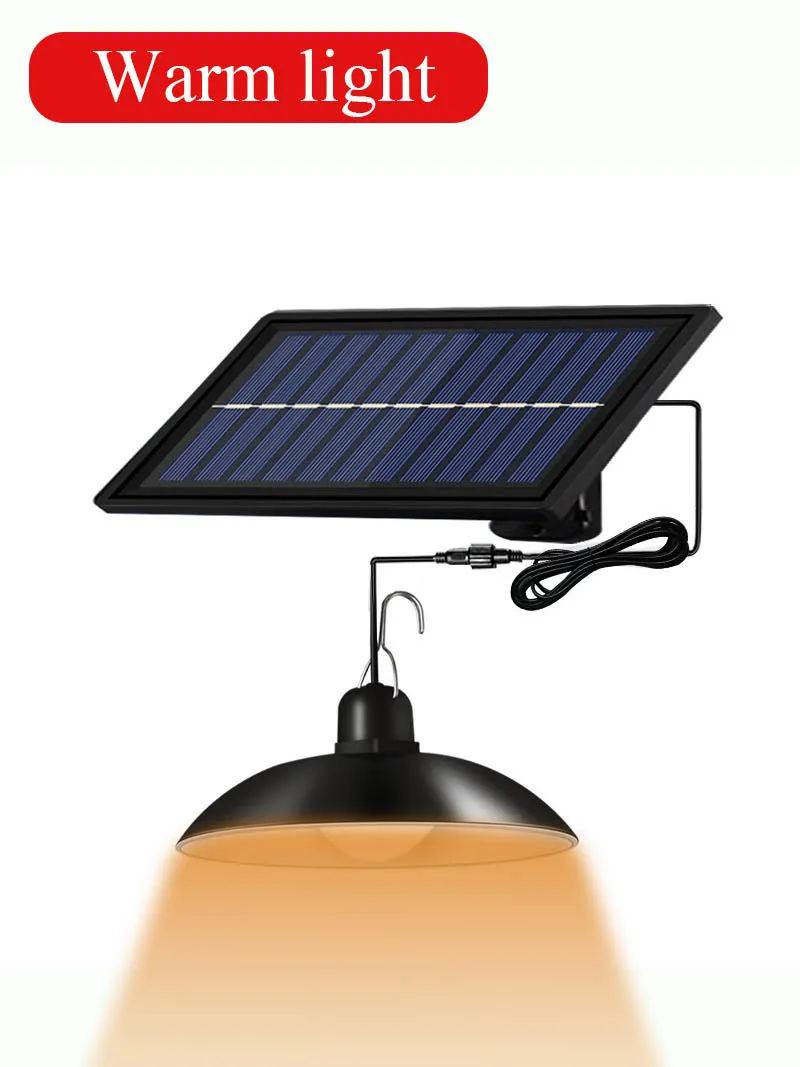 

Солнечный подвесной светильник, уличная водонепроницаемая светодиодная лампа, люстра с двойной головкой, украшения с дистанционным управлением для внутреннего сарая, сарая, комнаты