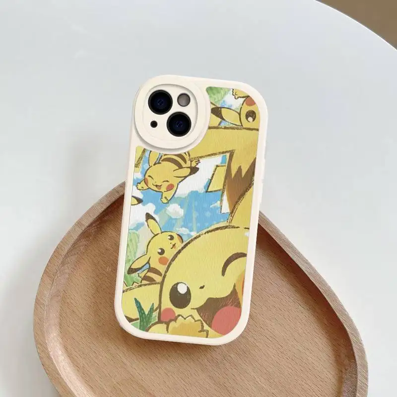 P-Poke-monS P-Pika-chuS Phone Case Hard Leather For iPhone 14 13 12 Mini 11 14 Pro Max Xs X Xr 7 8 Plus