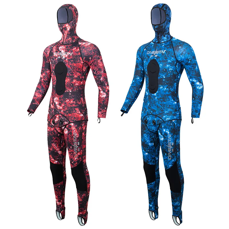 New 2pcs Quick-drying Wetsuit Spearfishing Suit with Chest Pad Jump Hunting Diving Suit Lycra 0.5mm Surfing Snorkel Diving