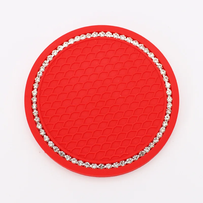 Набор автомобильных стеклянных ковриков подставки со шнеком круглые Мягкие