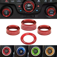 car interior air conditioning control radio knob engine start stop button switch cover trim for dodge challenger 2015 2021
