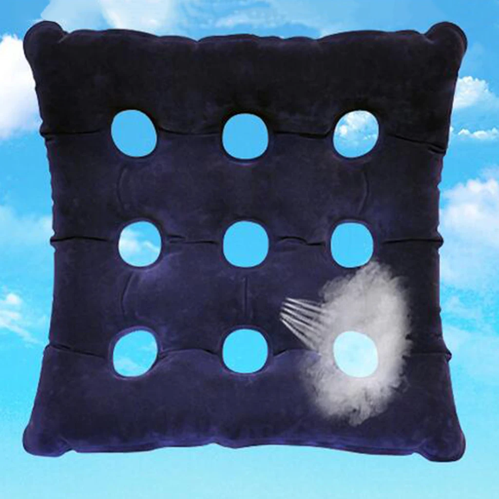 

2pcs Air Inflatable Hypoallergenic Seat Inflatable Pad for Wheel, Office , Cars, Home /Blue