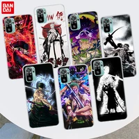 anime one piece roronoa zoro phone case for xiaomi redmi note 10 pro max 10s 9 9s 9t 8 8t 11t 11s 11 5g 11e 7 6 5 4x coque