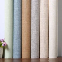 linen wallpaper for cabinets home decor pvc self adhesive wallpapers bedroom living room solid colour waterproof contact paper