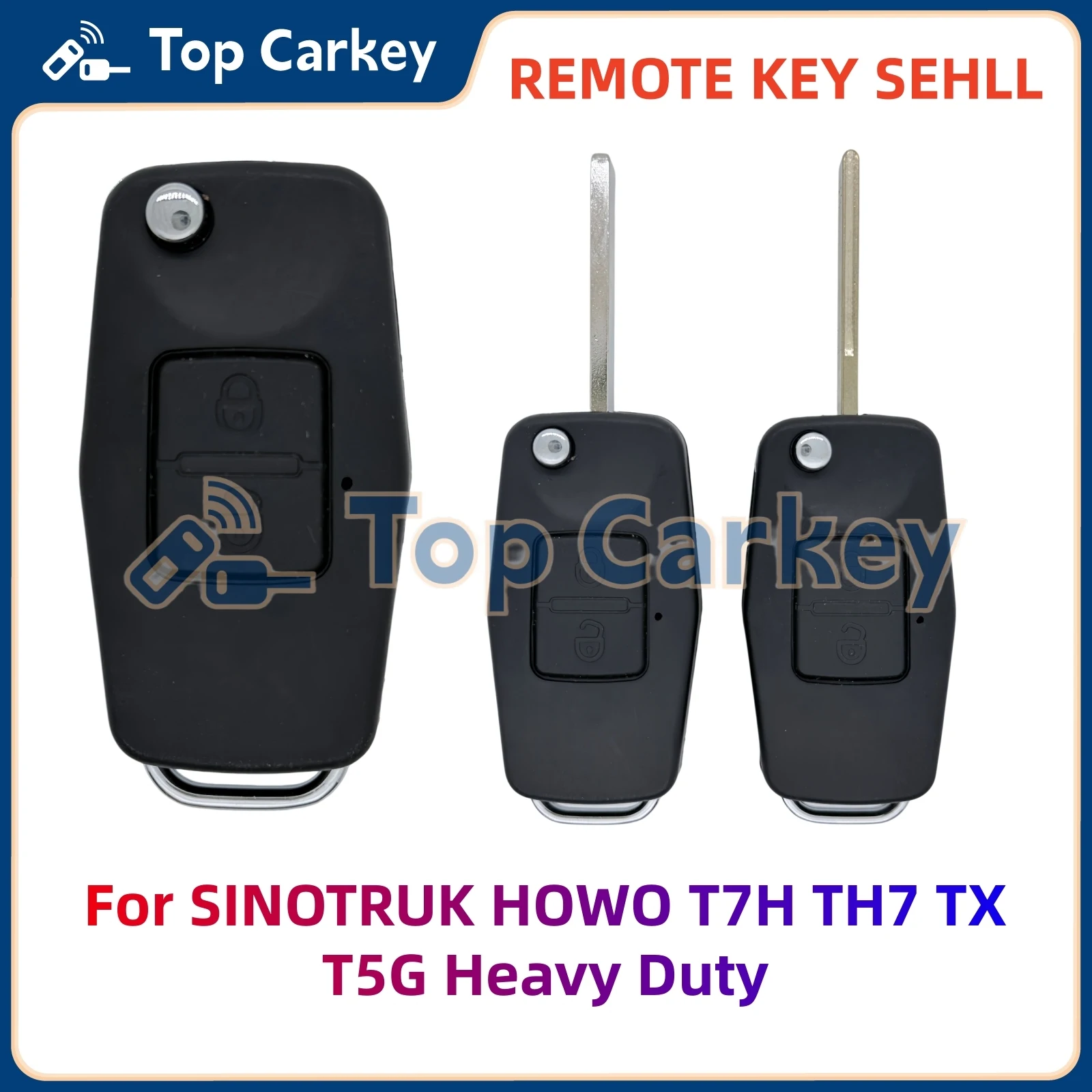 Фото Сменный корпус выкидного ключа-брелока TopCarkey для SINOTRUK HOWO T7H TH7 TX T5G Heavy Duty №1