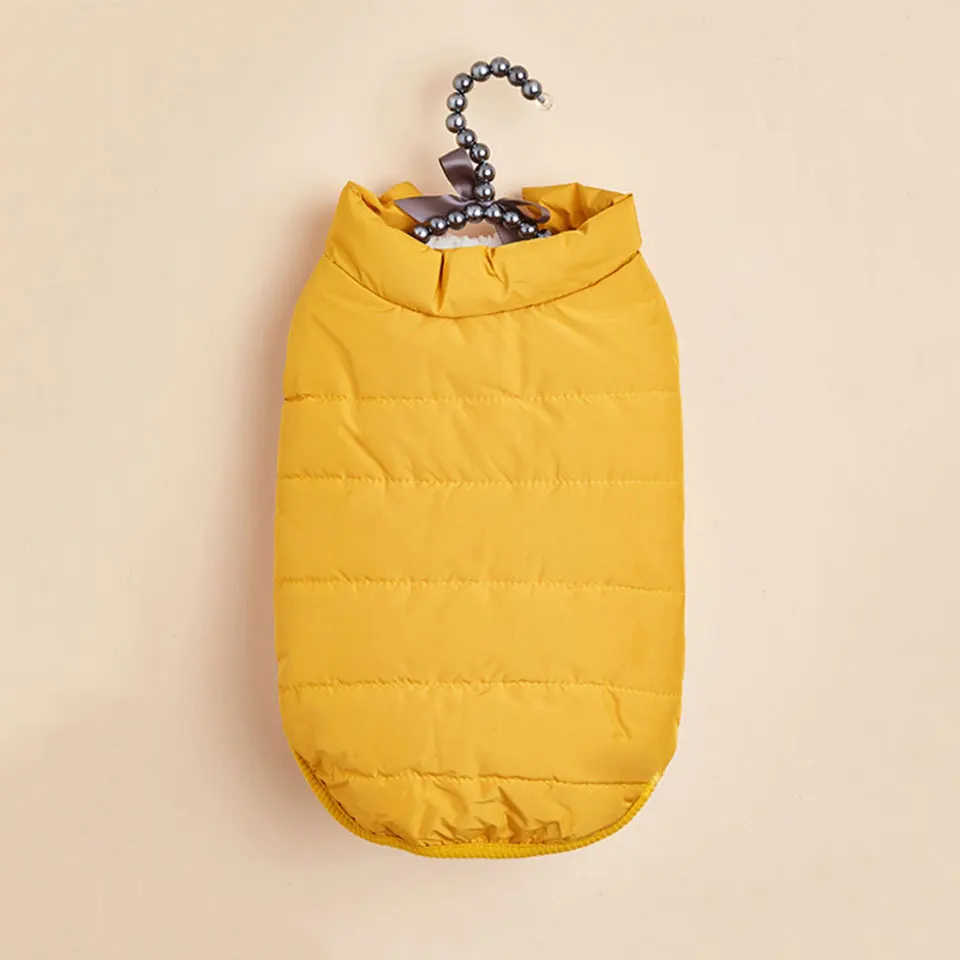 

Winter Pet Vest Solid Color Pet Cotton Coat Warm Cotton Clothes Waterproof Vest For Small Medium Dogs Pet Supplies